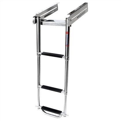 Teleskop bådstige med kroglås og gelænder